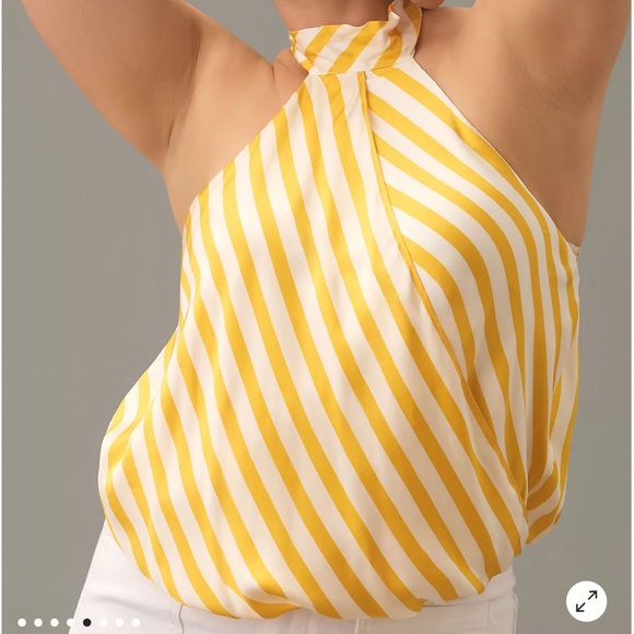 Maeve Halter Scarf Bubble-Hem Tank - Picture 3 of 5